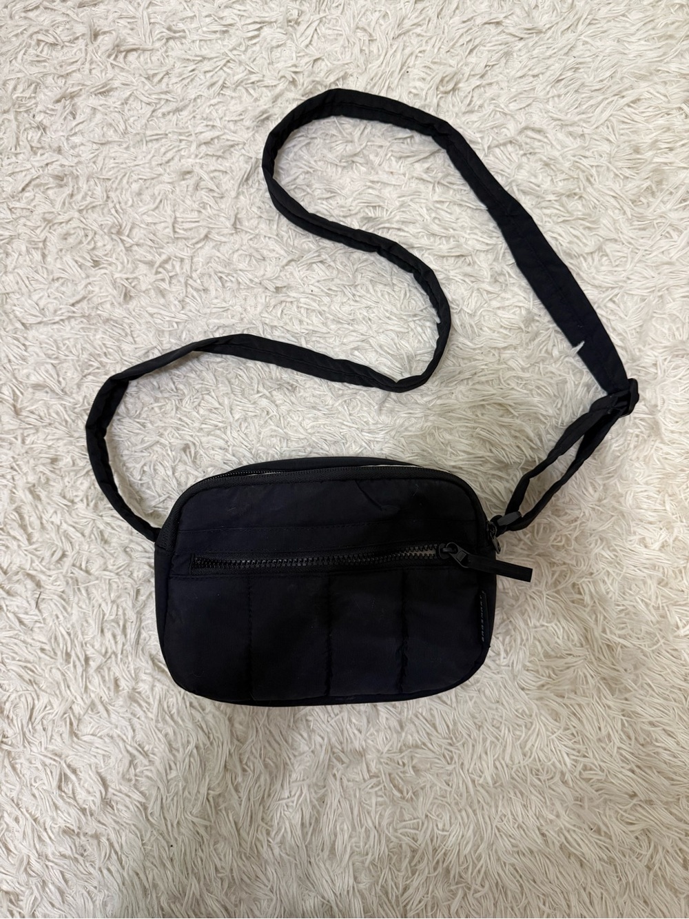 Black Crossbody Shoulder Bag - Minimal Everyday Carry